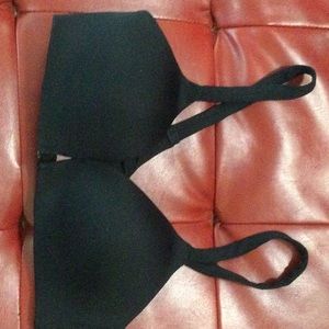 Cabernet black bra, front closure, 34B.